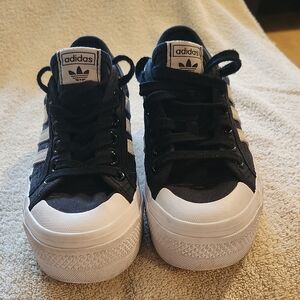 Adidas Nizza Classic Black and White Trainers